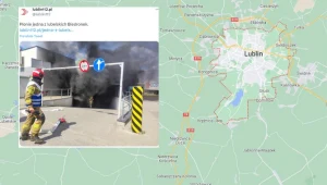 Lublin: Pożar sklepu Biedronka. 11 zastępów straży walczyło z ogniem