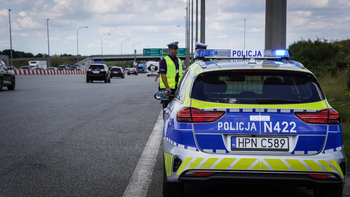 Kontrola prędkości przy bramkach autostrady A1