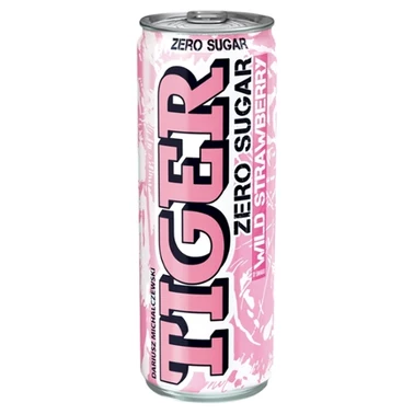 Tiger Zero Sugar Gazowany napój energetyzujący o smaku Wild Strawberry 250 ml - 0