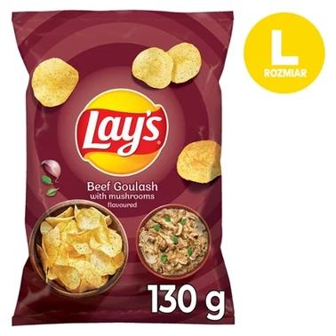 Lay's Chipsy ziemniaczane o smaku gulaszu wołowego z grzybami 130 g - 1