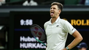 Hubert Hurkacz w meczu z Novakiem Djokoviciem posłał najszybszy serwis tegorocznego Wimbledonu