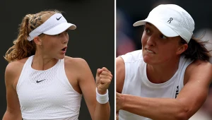 Wimbledon. Rosyjska tenisistka Mirra Andriejewa oraz Iga Świątek w akcji