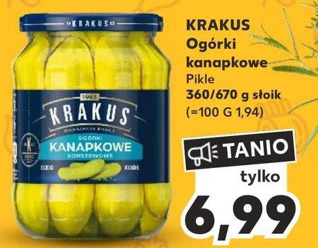 Krakus Ogórki konserwowe kanapkowe 670 g