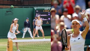 Agnieszka Radwańska pokazała kilka kapitalnych zagrań w meczu turnieju legend na Wimbledonie, gdzie gra w parze z Li Na