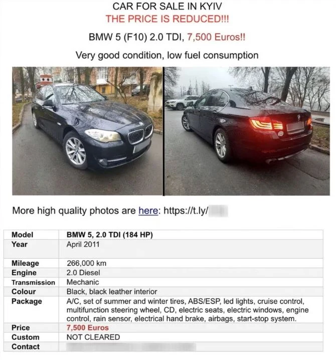 Ogłoszenie, dzięki któremu rosyjscy hakerzy infekowali urządzenia dyplomatów w Kijowie