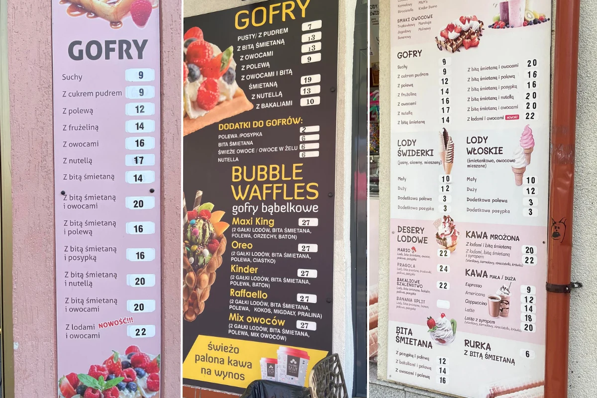 Duży lód włoski nad morzem kosztuje aż 12 złotych!