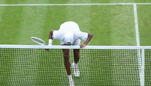 Christopher Eubanks na korcie Wimbledonu