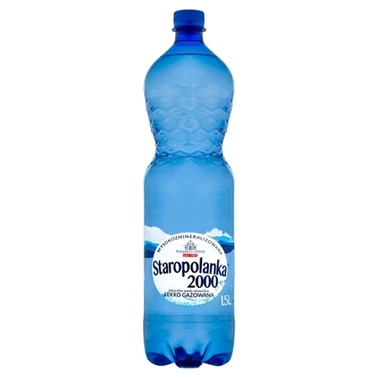 Staropolanka 2000 Naturalna woda mineralna wysokozmineralizowana lekko gazowana 1,5 l - 2