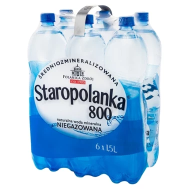 Staropolanka 800 Naturalna woda mineralna średniozmineralizowana niegazowana 6 x 1,5 l - 2