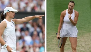 Iga Świątek (z lewej) i Aryna Sabalenka (z prawej)