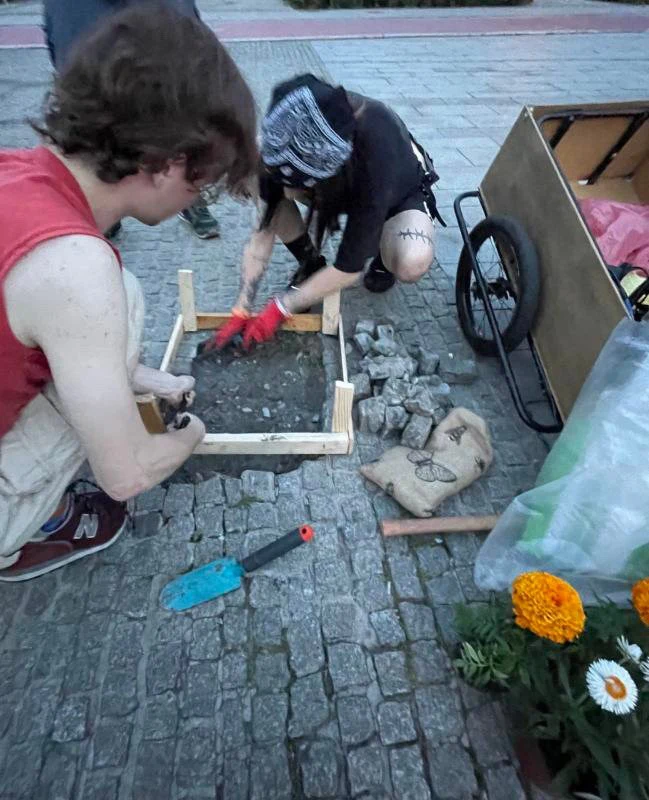 "Będziemy stawać w obronie zieleni i miast przyjaznych mieszkańcom na wszystkie możliwe sposoby: blokując wycinki i sadząc nowe rośliny." - komentuje Extinction Rebellion