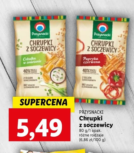 Przysnacki Chrupki z soczewicy papryka czerwona 80 g