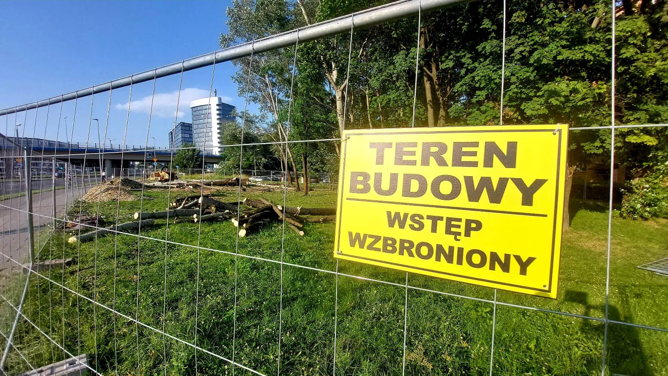 Teren budowy tramwaju na Mistrzejowice