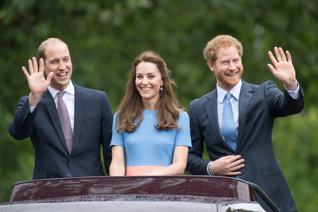 Książę William, Kate Middleton i książę Harry Książę William, Kate Middleton i książę Harry