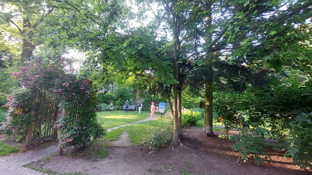 Park Młynówka Królewska, kącik czytelniczy Szewczyka Dratewki Park Młynówka Królewska, kącik czytelniczy Szewczyka Dratewki