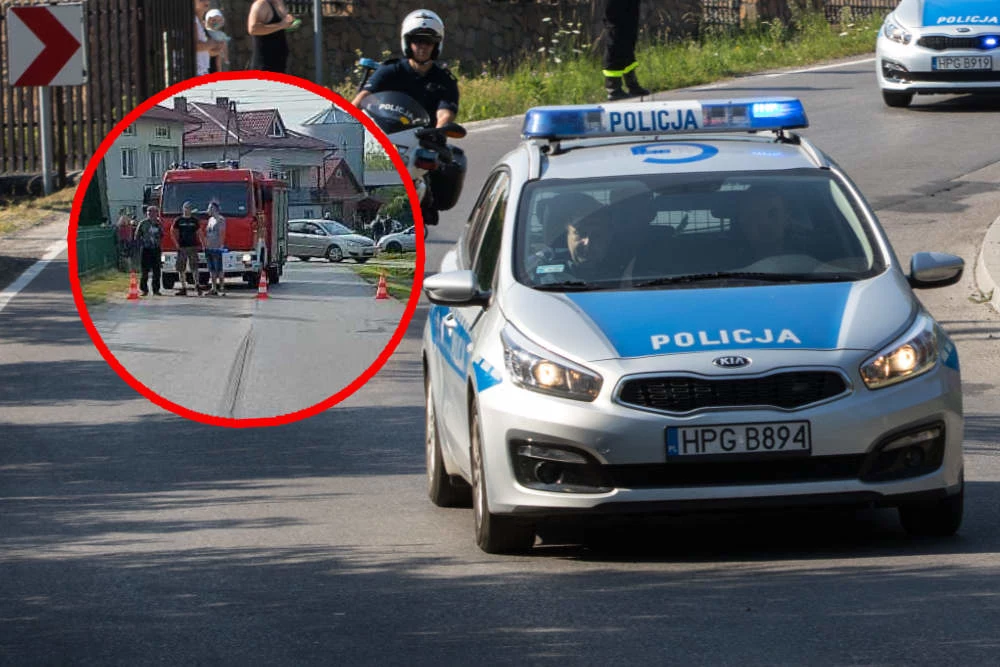 Kierująca BMW potrąciła autem swojego partnera doprowadzając do jego śmierci /fot. OSP Bobrowniki