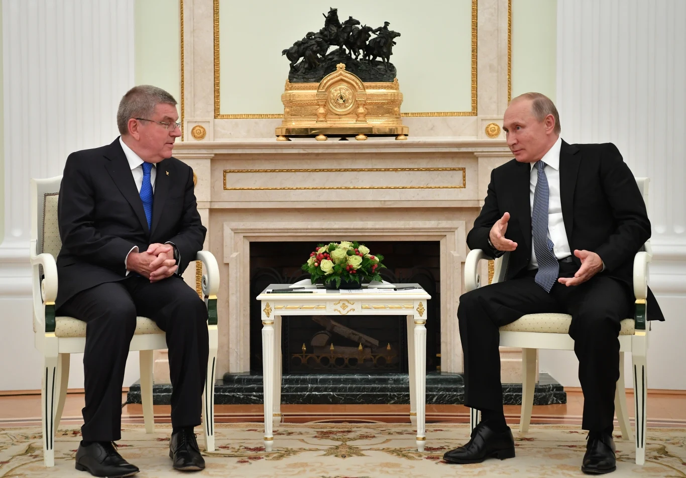 Thomas Bach i Władimir Putin, 2018 rok
