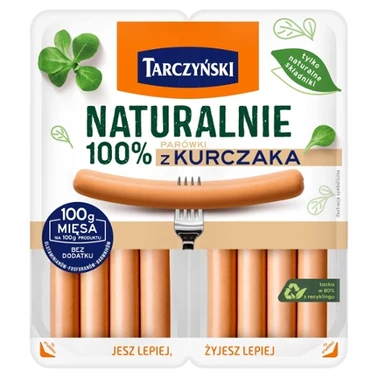 Tarczyński Naturalnie Parówki 100 % z szynki 200 g (2 x 100 g) - 1