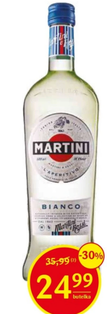 Martini Bianco Aromatyzowany napój na bazie wina 500 ml