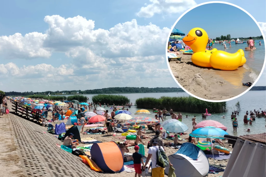 Turyści rano zajmowali sobie miejsce na plaży i spędzali tam cały dzień