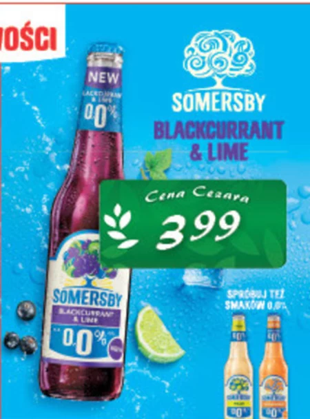 Somersby Bezalkoholowy napój piwny o smaku czarnej porzeczki i limonki 400 ml