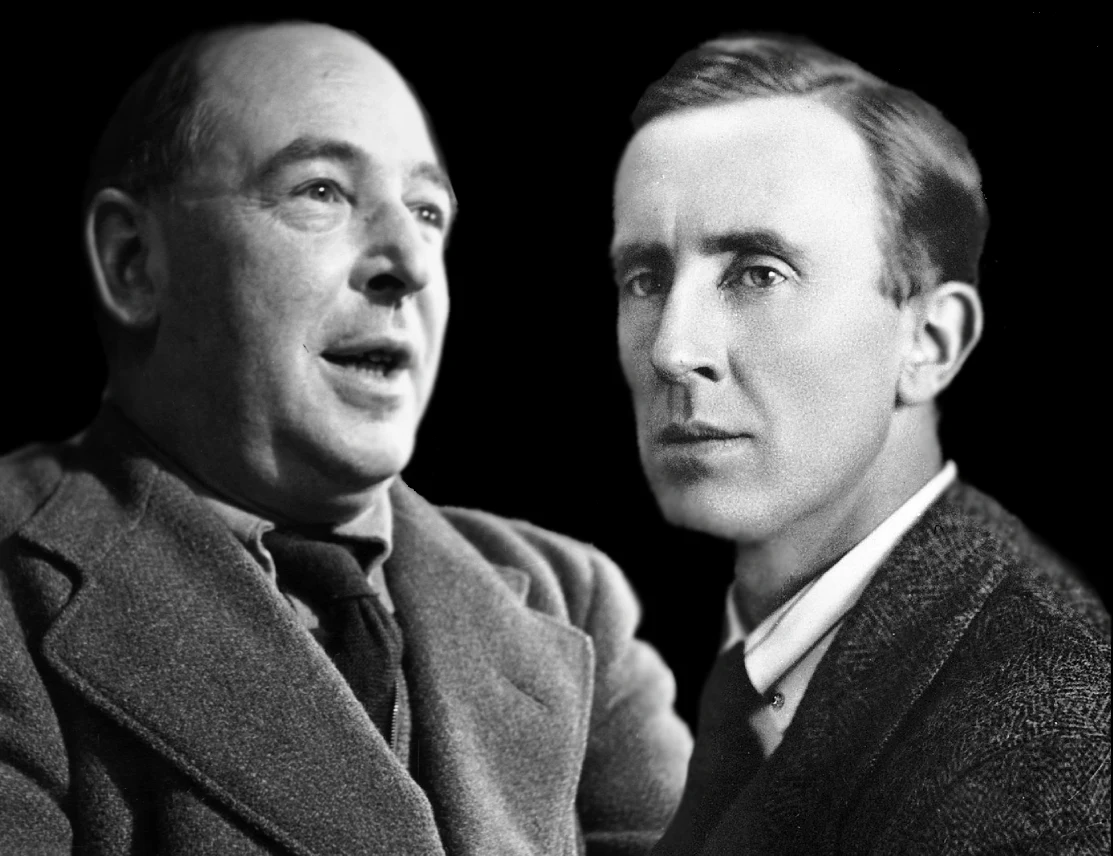 C.S. Lewis po lewej i po prawej J.R.R. Tolkien Fot: Wikipedia
