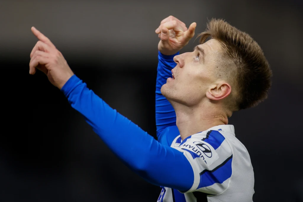 Krzysztof Piątek w barwach Herthy Berlin Krzysztof Piątek w barwach Herthy Berlin