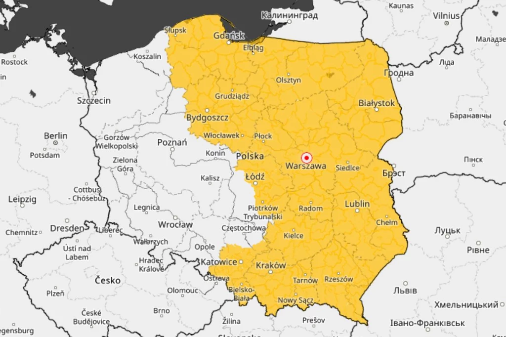 Prognoza zagrożenia burzami 19 lipca 2023 r.