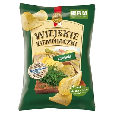 Wiejskie Ziemniaczki Chipsy ziemniaczane koperek 130 g  - 1