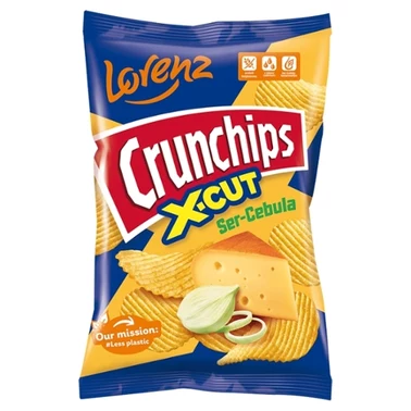 Crunchips X-Cut Chipsy ziemniaczane o smaku ser-cebula 140 g - 1