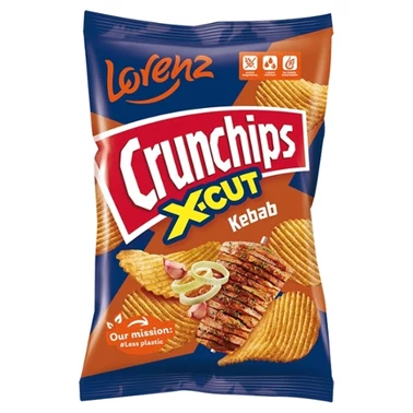 Crunchips X-Cut Chipsy ziemniaczane o smaku kebab 140 g - 0