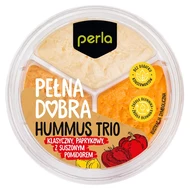 Perla Hummus trio klasyczny paprykowy z suszonym pomidorem 210 g