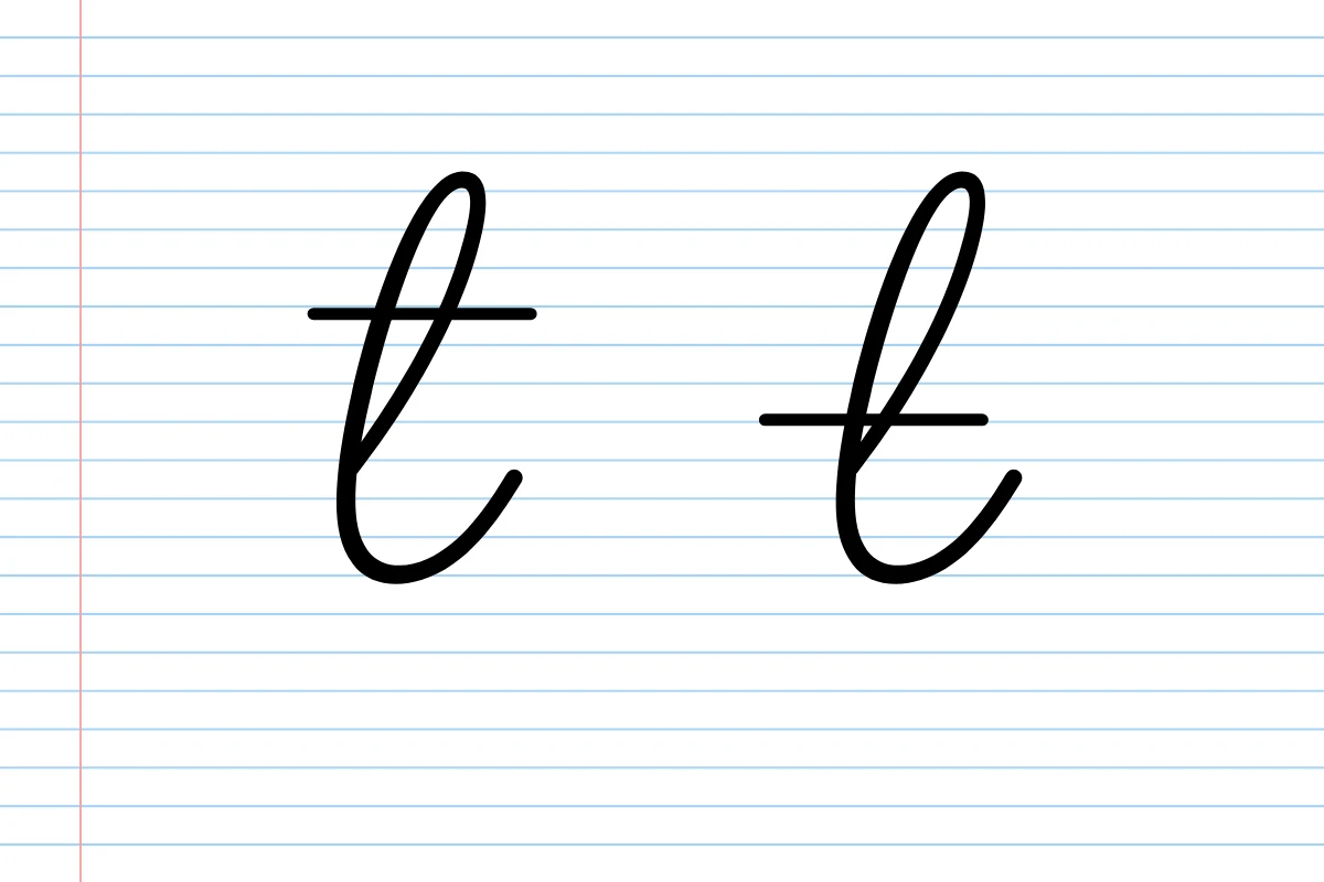 Kreska w "t" a charakter