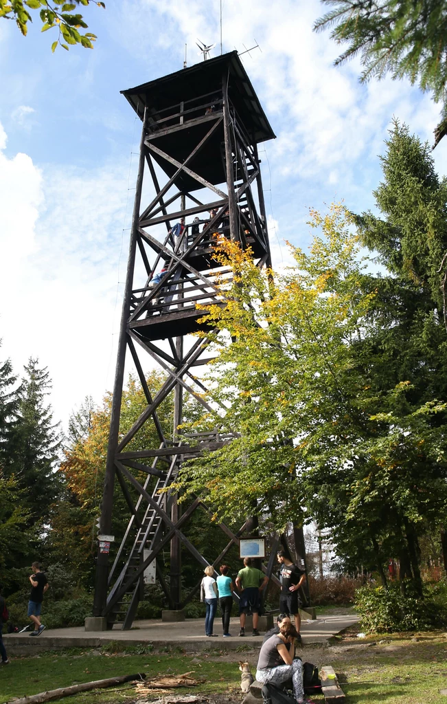  Beskid Wyspowy, szczyt Mogielica, wieża widokowa na Mogielicy