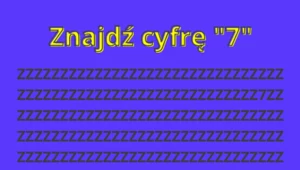 Test na spostrzegawczość: Czy uda ci się znaleźć na obrazku cyfrę "7"? Masz zaledwie 5 sekund