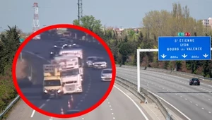 Dramatyczne nagranie z autostrady. Karambol był o włos