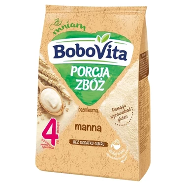 BoboVita Porcja zbóż Kaszka bezmleczna manna po 4 miesiącu 170 g - 0