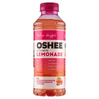 Oshee Vitamin Lemonade Napój niegazowany malina-grejpfrut 555 ml - 0