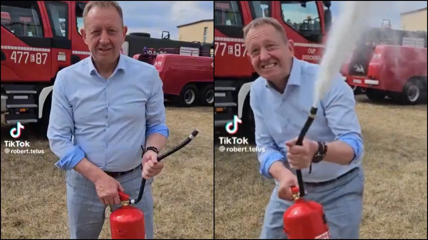 Robert Telus na nagraniu. Na Twitterze opublikował je Sławomir Mentzen Robert Telus na nagraniu. Na Twitterze opublikował je Sławomir Mentzen