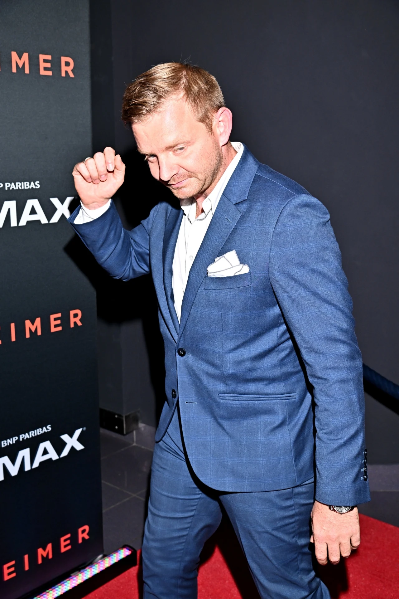 Rafał Zawierucha na premierze filmu "Oppenheimer" 