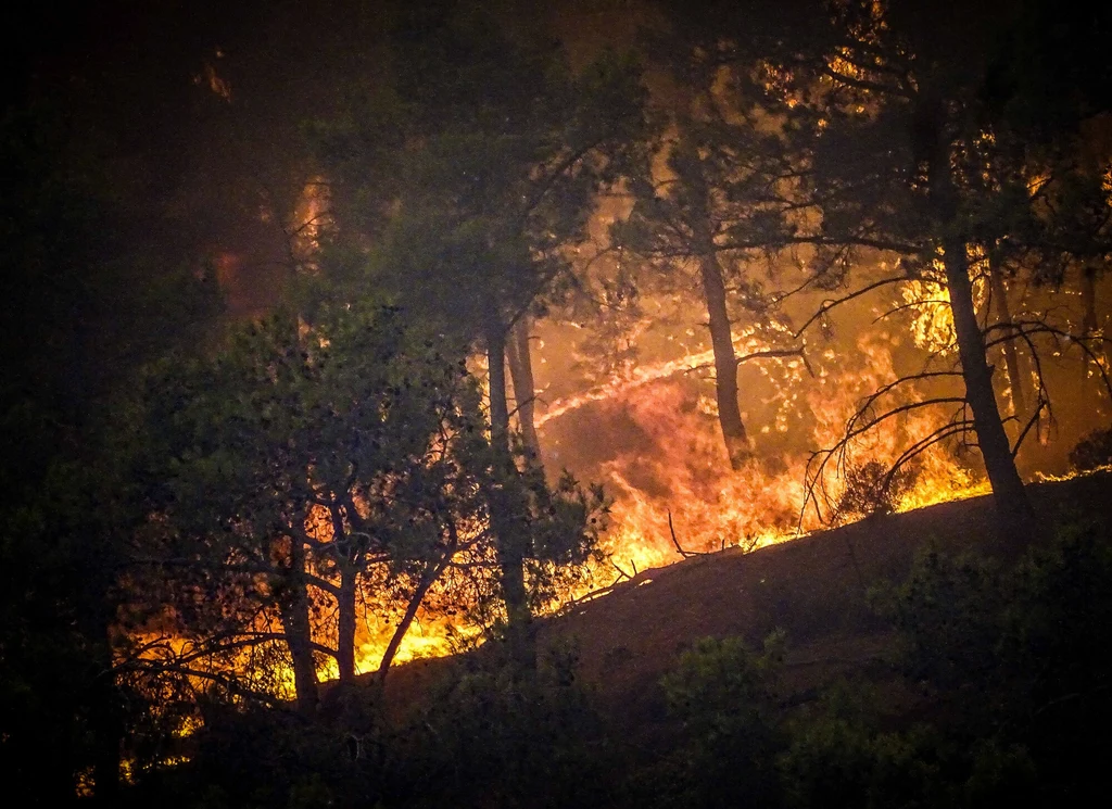 Pożar na wyspie Rodos