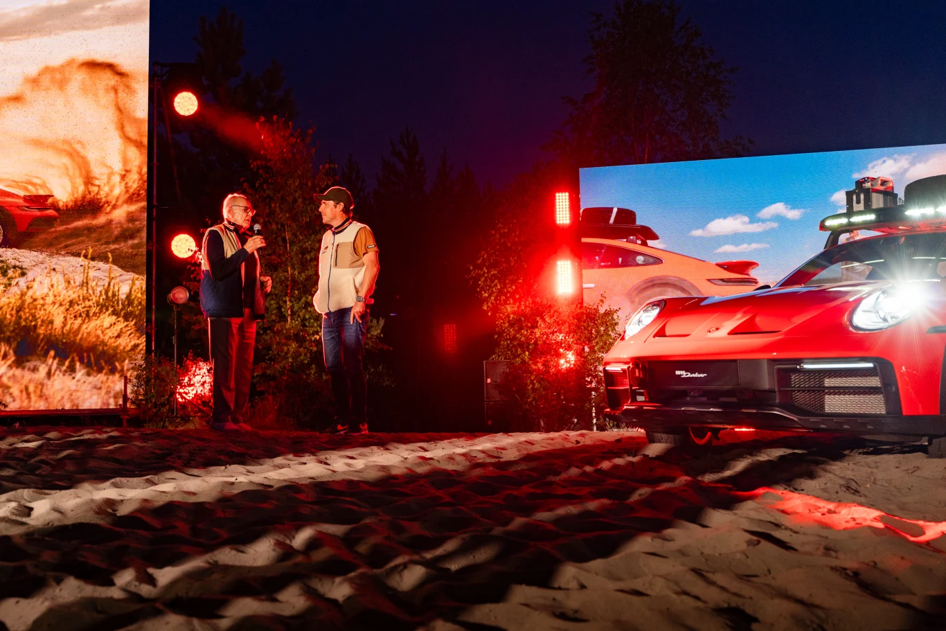 Sobiesław Zasada i Wojciech Grzegorski, polska premiera Porsche 911 Dakar RED58 Special