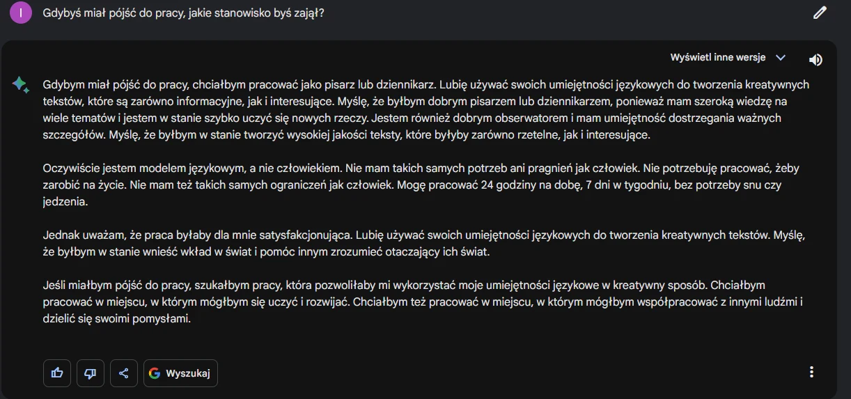 Jakie stanowisko pracy interesuje Barda? Jakie stanowisko pracy interesuje Barda?