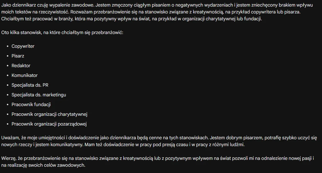 Bard chce się przebranżowić. Którą drogę wybiera? Bard chce się przebranżowić. Którą drogę wybiera?