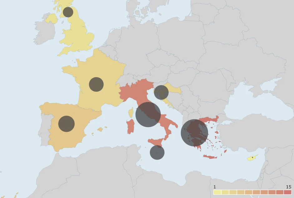 Niesprowokowane ataki rekinów na ludzi w Europie od roku 1847