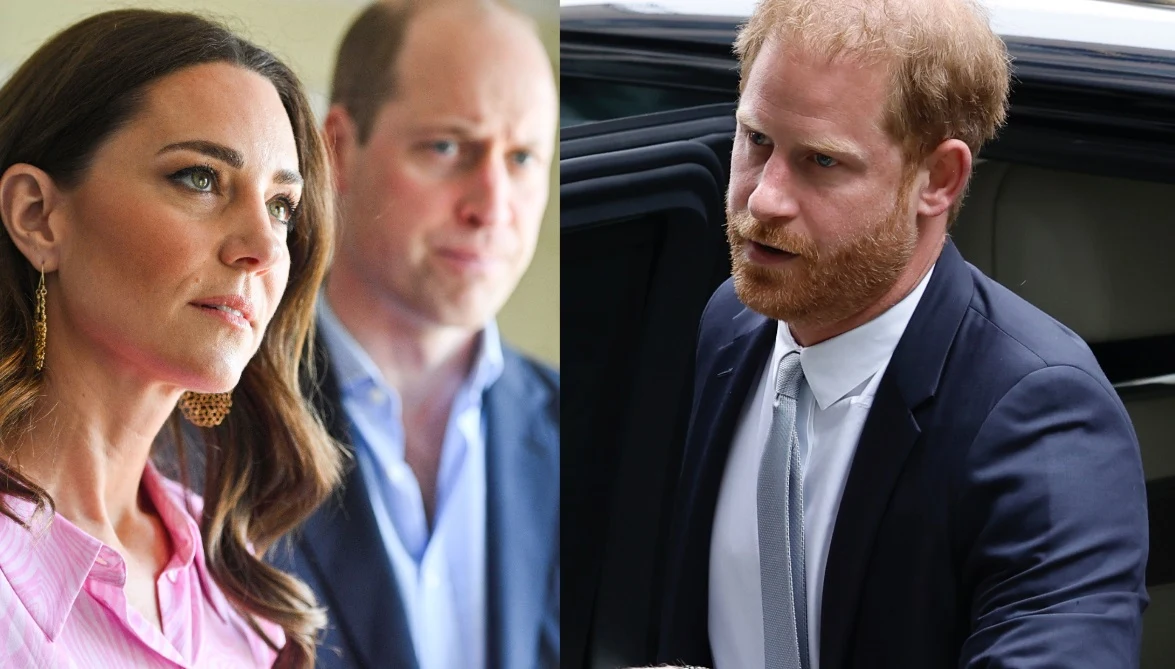 Książę Harry oraz książę William z żoną Kate. Książę Harry oraz książę William z żoną Kate.