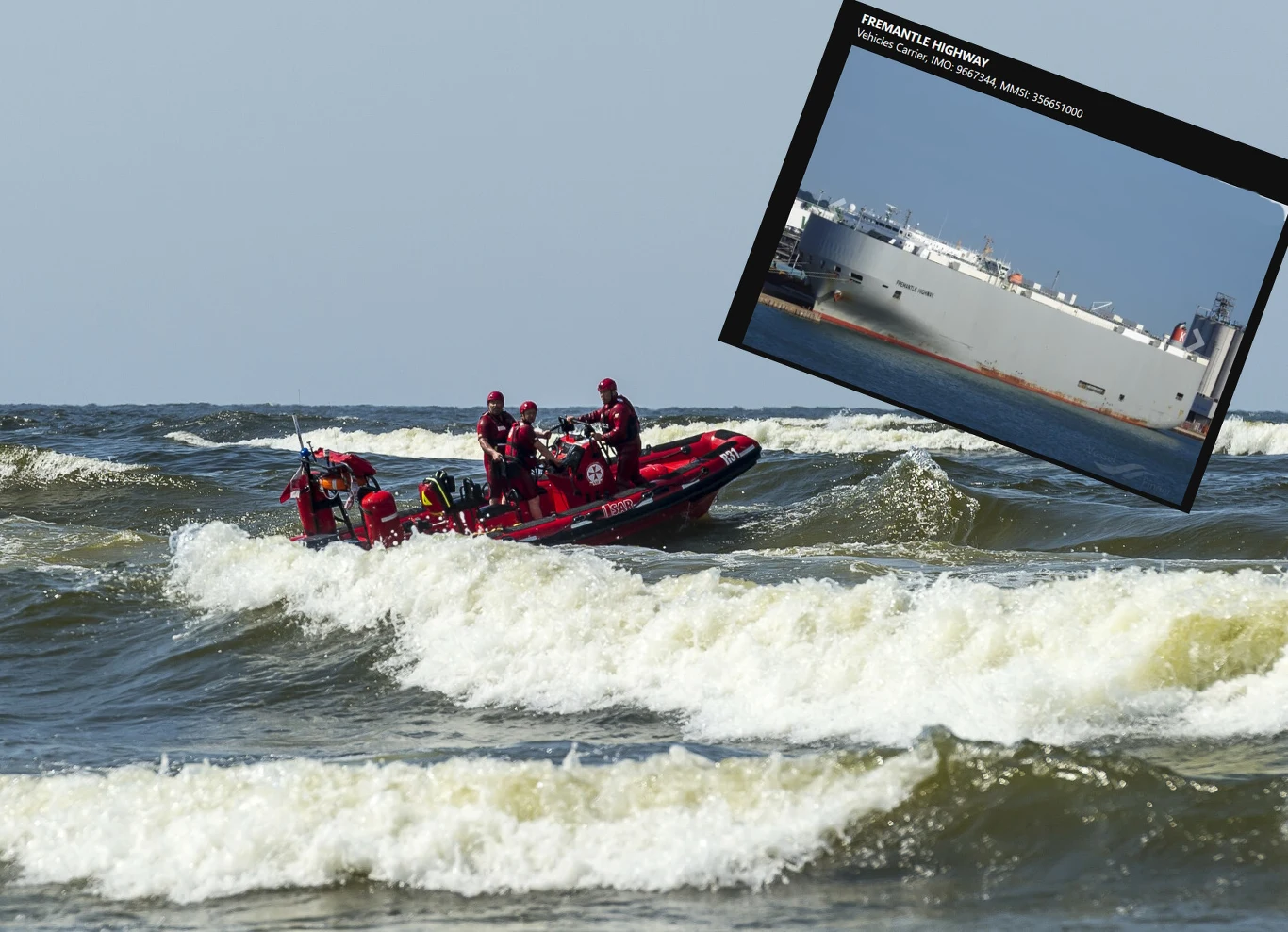 U wybrzeży Holandii płonie samochodowiec Fremantle Highway. Przyczyną - najprawdopodobniej - zapłon auta elektrycznego / fot. East News, Stanislaw Bielski; @ChaudharyParvez U wybrzeży Holandii płonie samochodowiec Fremantle Highway. Przyczyną - najprawdopodobniej - zapłon auta elektrycznego / fot. East News, Stanislaw Bielski; @ChaudharyParvez