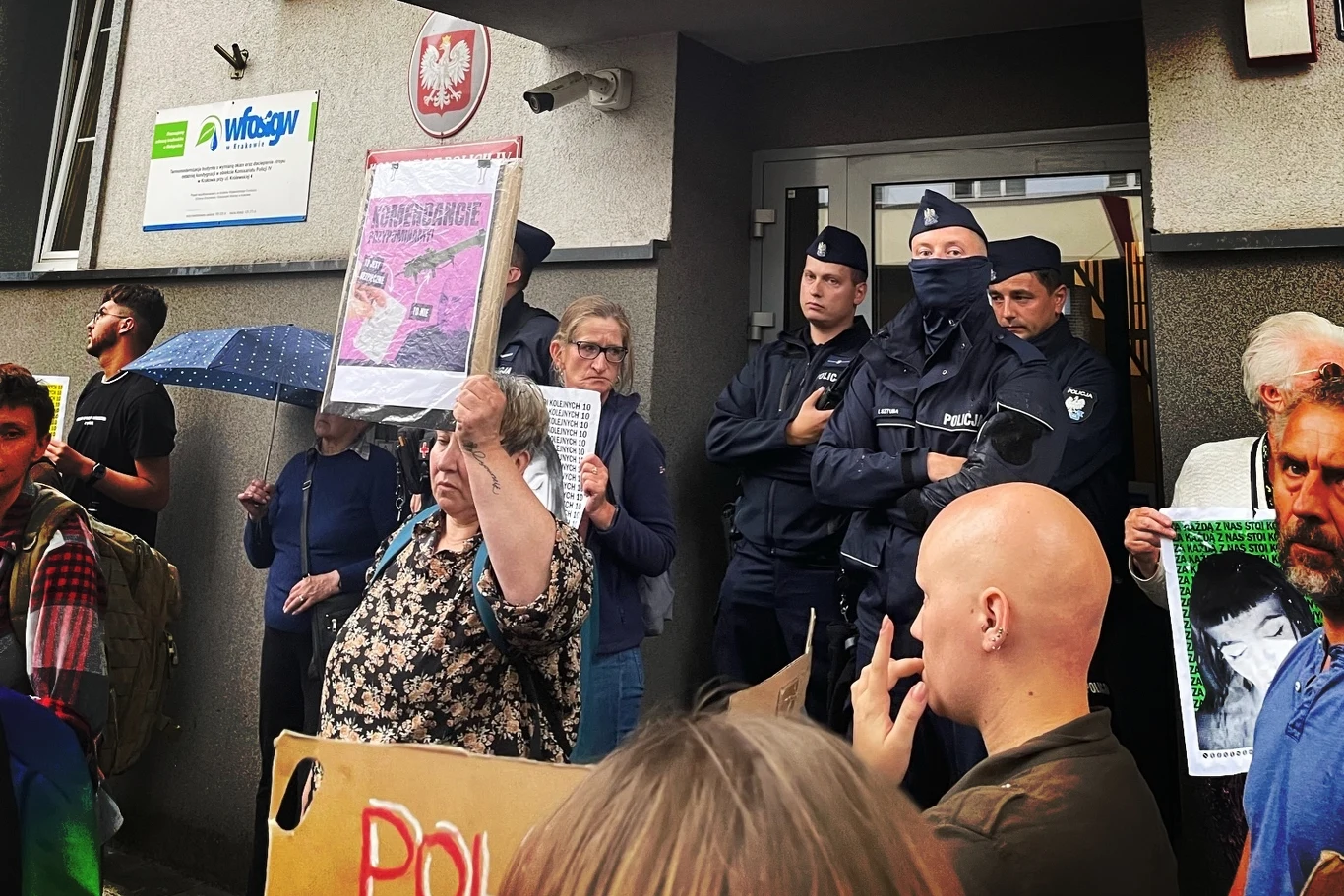 Strajk "Nigdy nie będziesz szła sama. Solidarnie z Joanną" w Krakowie