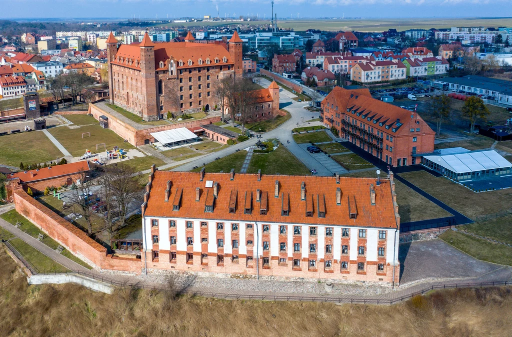 Zamek Gniew z lotu ptaka 