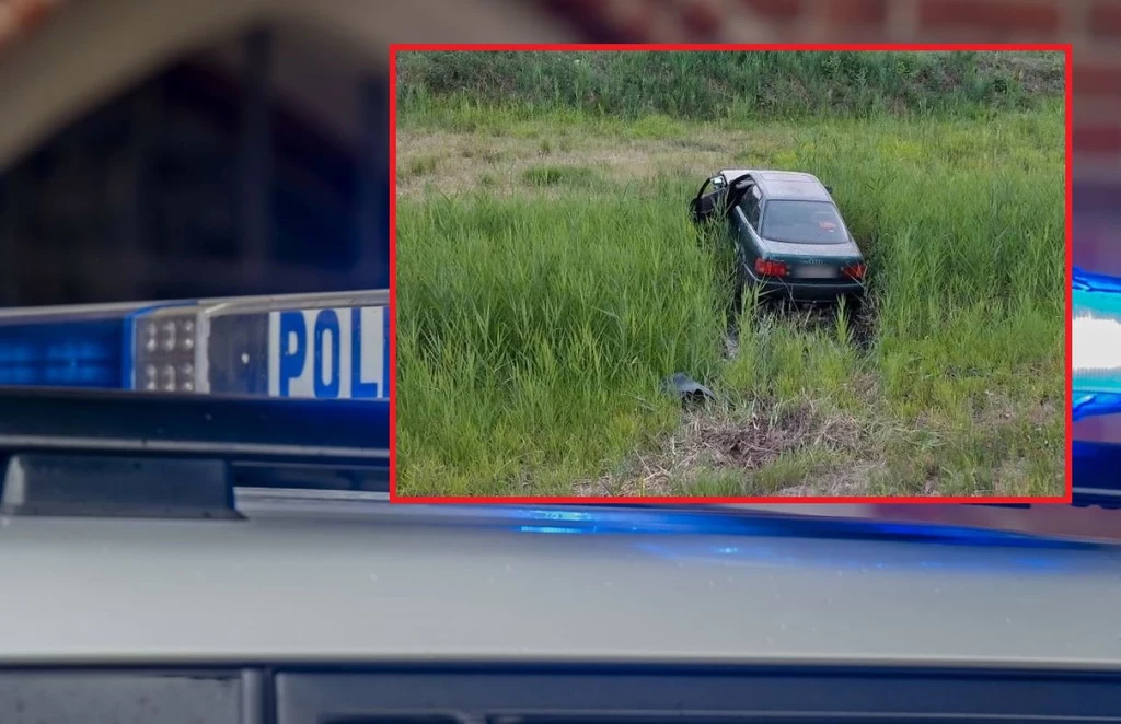 Milicka policja otrzymała zgłoszenie, z którego wynikało, że ktoś wjechał samochodem do stawu.